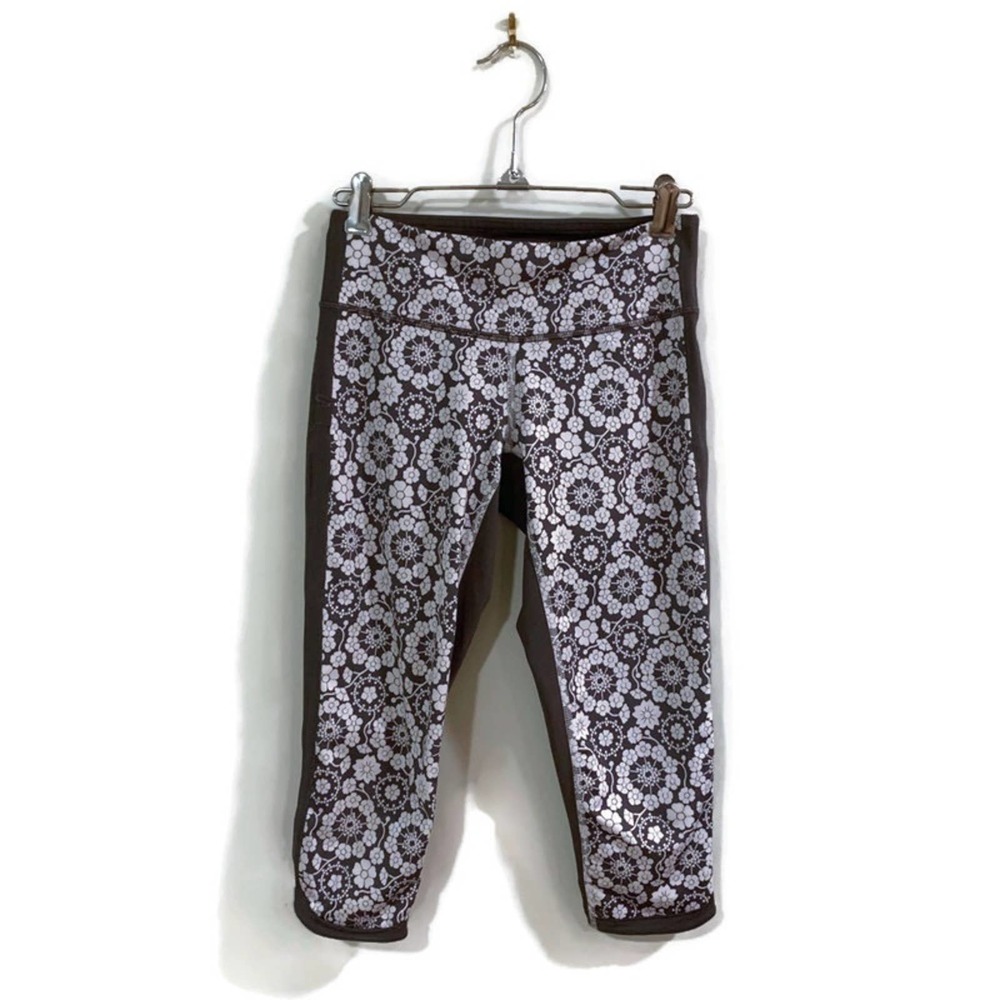 Lululemon Ignite Crop Twiggy Printed Nimbus Soot - image 3